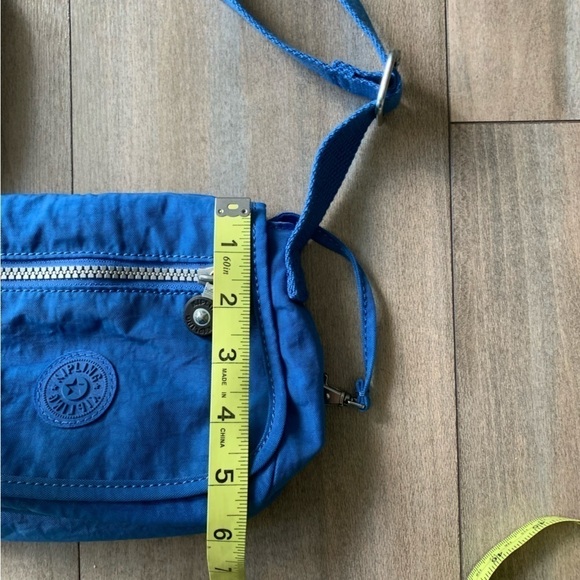 Kipling Sabian crossbody nylon bag blue small with furry monkey - Picture 3 of 6